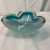 Murano Vintage C. 1960s Murano Teal Blue and White Opaline Cased Glass Dish For Sale - Image 4 of 7