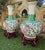 Pair of Late Qing Dynasty Chinese Famille Rose Phoenix Bottle Vases With Stands For Sale In San Diego - Image 6 of 12