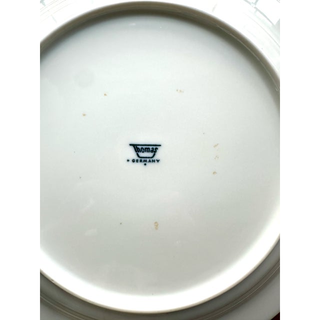 Mid Century Modern Thomas Germany 10” Lisette Dinner Plates Set of 6 – Cobalt Blue Porcelain Atomic Design 1950s 1960s For Sale - Image 13 of 15