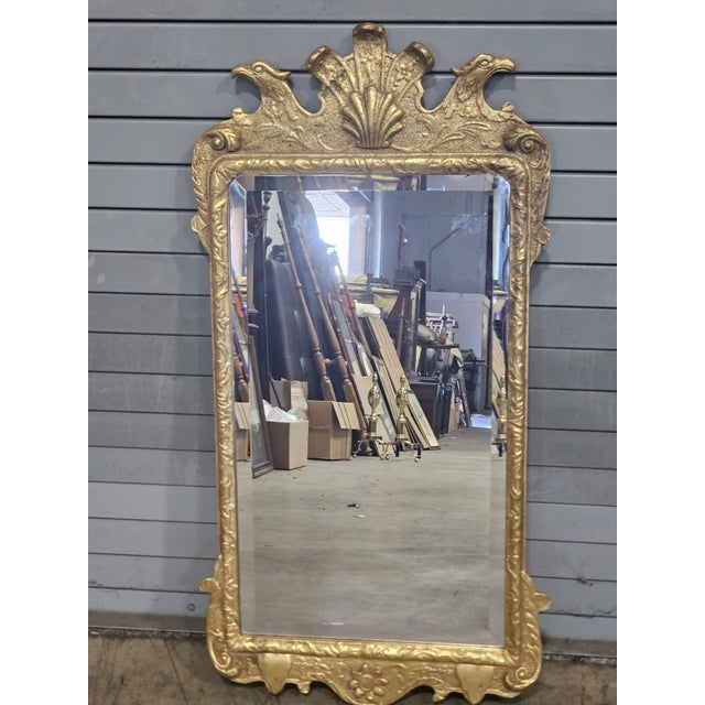 Queen Anne Friedman Brothers Double Eagle Colonial Williamsburg Gold Gilt Mirror Cw Lg 6 For Sale - Image 3 of 17