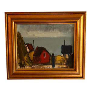 Early 20th-Century Painting of Bornholm Island, Framed