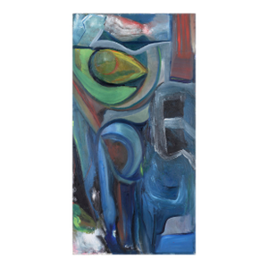 Vertical Abstract With Blue and Green by Catherine Freethy