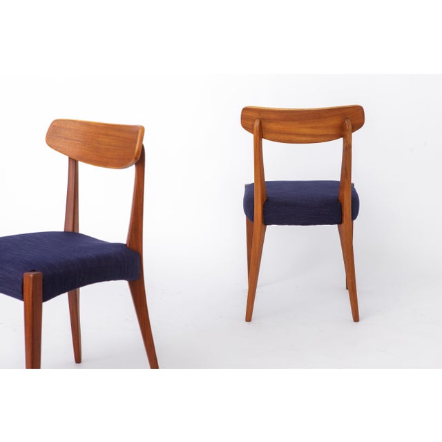 1960s Vintage Danish Teak Chairs, 1960s, Set of 3 For Sale - Image 5 of 12