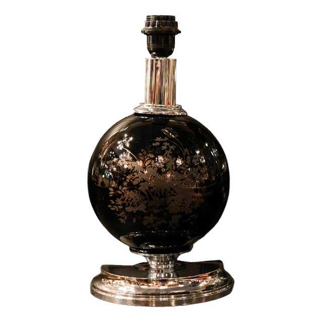 Italian Porcelain Sphere Table Lamp, 1970s For Sale