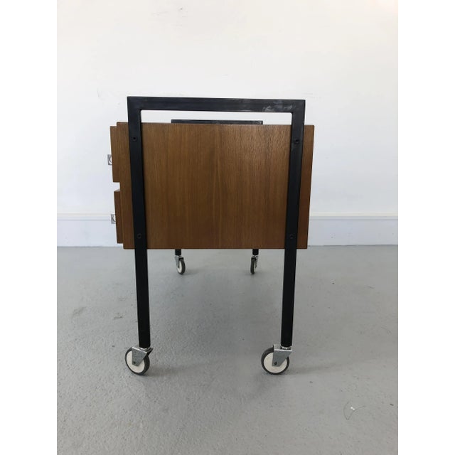 Wood Metal & Teak Cabinet, 1970s For Sale - Image 7 of 13