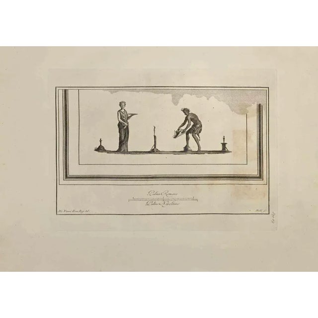 Vesta Goddess and Offering from "Antiquities of Herculaneum" is an etching on paper realized by Carlo Nolli in the 18th...