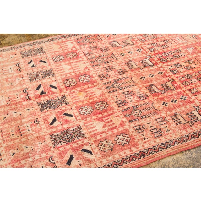 Rug & Kilim Vintage Moroccan Berber Wool Rug With Tribal Design by Rug & Kilim, 1950-1959 For Sale - Image 4 of 8