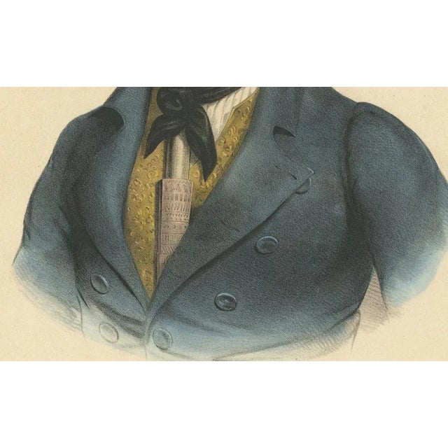 Charles Bird King, Portrait of Waa-Pa-Shaw Sioux Chief, 1838, Hand-Colored Lithograph For Sale - Image 5 of 11