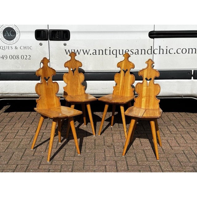Mid Century Ash Chairs. Superb Quality & Great Shape. Strong and solid, has wear and signs of use. See pics 46 cms depth...