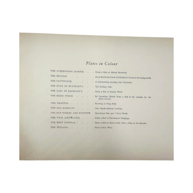 Cross Country With Hounds f.a. Stewart 1937 Hardcover Fox Hunting Sporting Book For Sale - Image 4 of 12