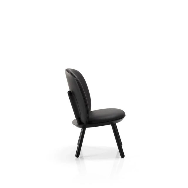 Naïve Low Chair in Lambada Black Leather by etc.etc. for Emko For Sale - Image 4 of 6