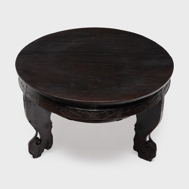 Antique Chinese Six Treasures Round Table, 19th Century For Sale - Image 4 of 6