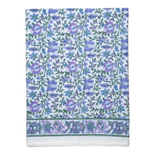 Aria Flat Sheet, Twin - Lavender & Blue For Sale
