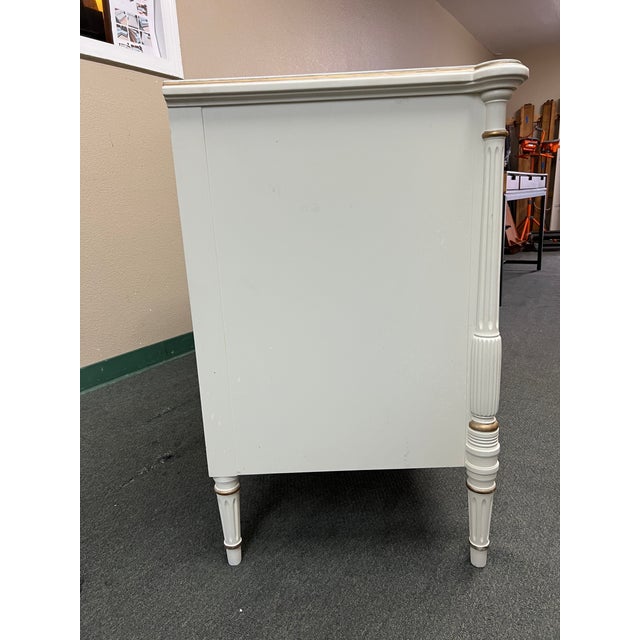 Vintage White Solid Wood Low 3 Drawer Dresser Chairish