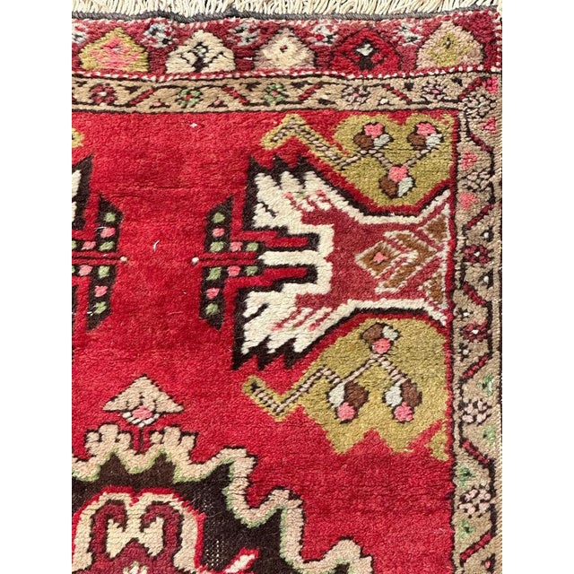 Small Vintage Turkish Bobyrugs Yastik Rug, 1970s For Sale - Image 9 of 16