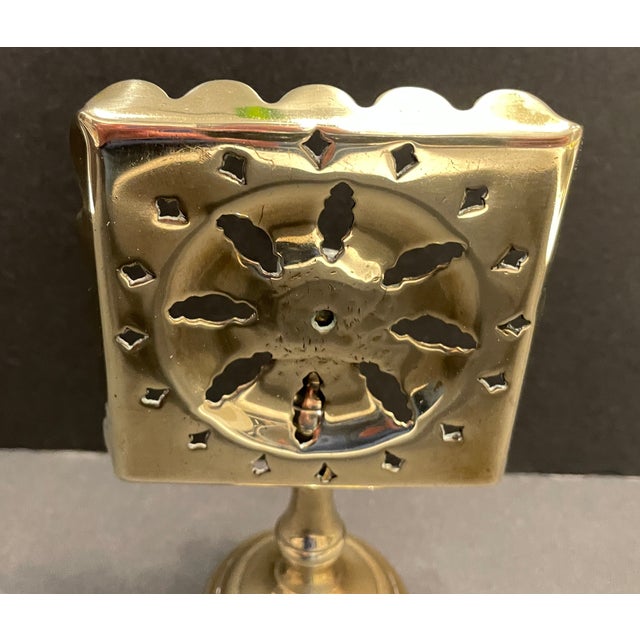 Victorian Pierced Brass Victorian Table Form Light Reflector For Sale - Image 3 of 10