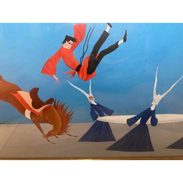 1960s Vintage V. Canevari Large Surrealist Oil Painting For Sale - Image 10 of 12