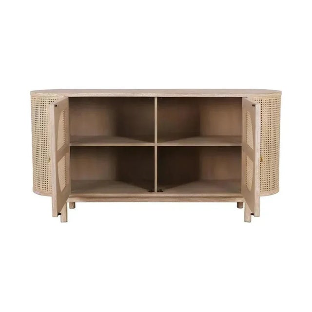 Contemporary Joelle Oval Shape Wooden Sideboard by Loomlan For Sale - Image 3 of 5