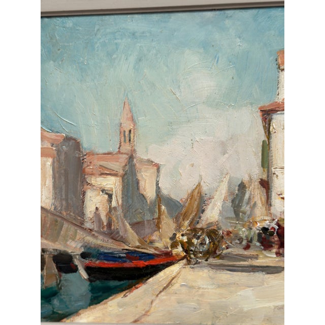 Knut Norman, Venice, 1950s, Oil on Panel, Framed For Sale - Image 4 of 18