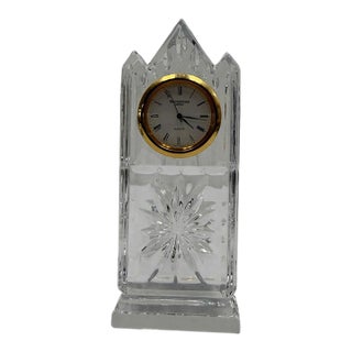 Vintage Waterford Crystal "London" Tower Mantle Clock – Nocturne Collection For Sale