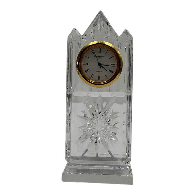 Vintage Waterford Crystal "London" Tower Mantle Clock – Nocturne Collection For Sale