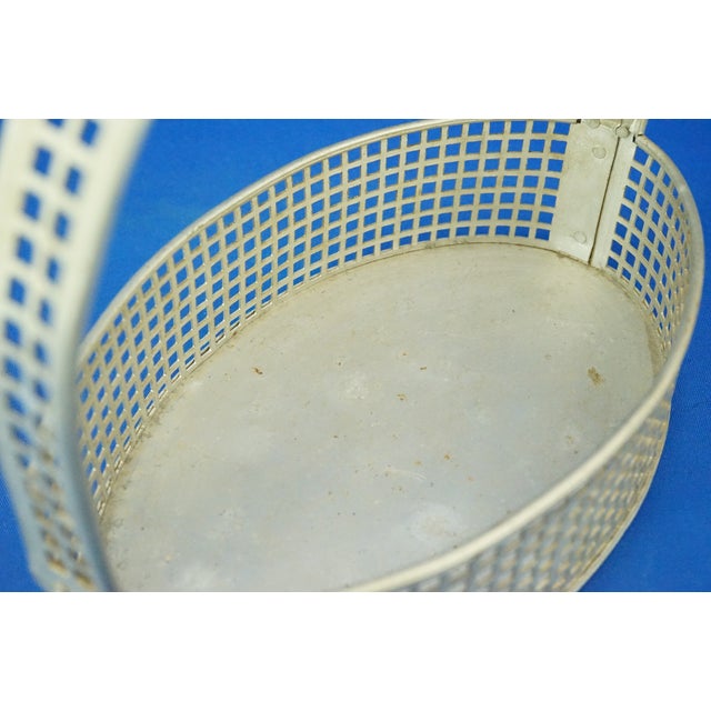 Art Deco Basket in Aluminum with Perforations attributed to Josef Franz Maria Hoffmann for Wiener Werkstätte, Austria, 1920s For Sale - Image 17 of 18