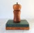 Late 20th Century Vintage Hand Turned Cherrywood Salt Shaker & Pepper Grinder Combo For Sale - Image 5 of 9