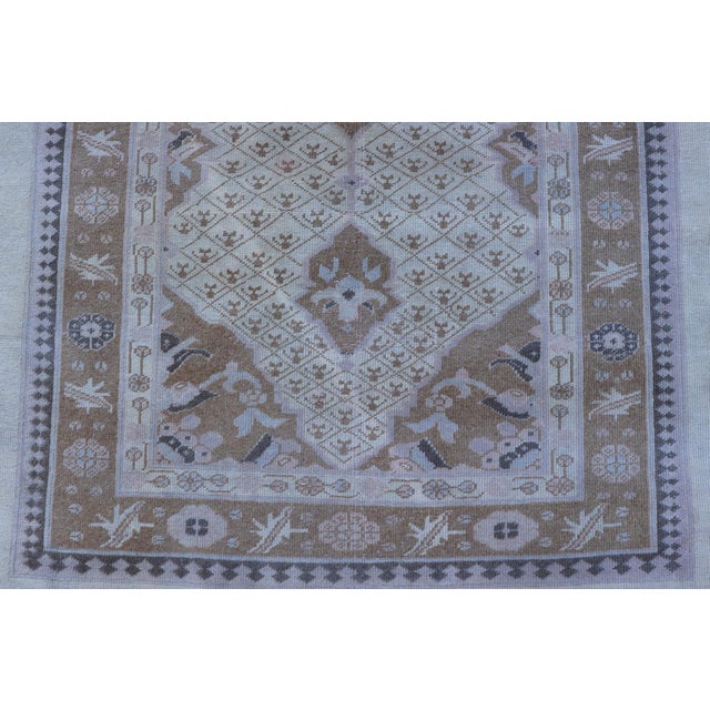 Tan Antique Persian Serab Small Rug in Brown, Tan and Neutrals 3'1 X 5'6 For Sale - Image 8 of 13