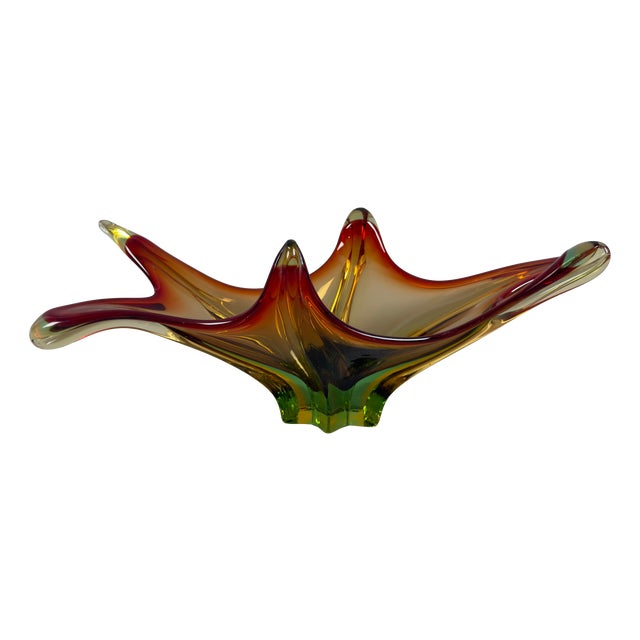 Modern Polychrome Sommerso Murano Glass Centerpiece, 1970s For Sale