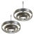 1950s Mid-Century Modern "Saturn" Ceiling Aluminum 19" Pendant by Kurt Versen, Pair For Sale