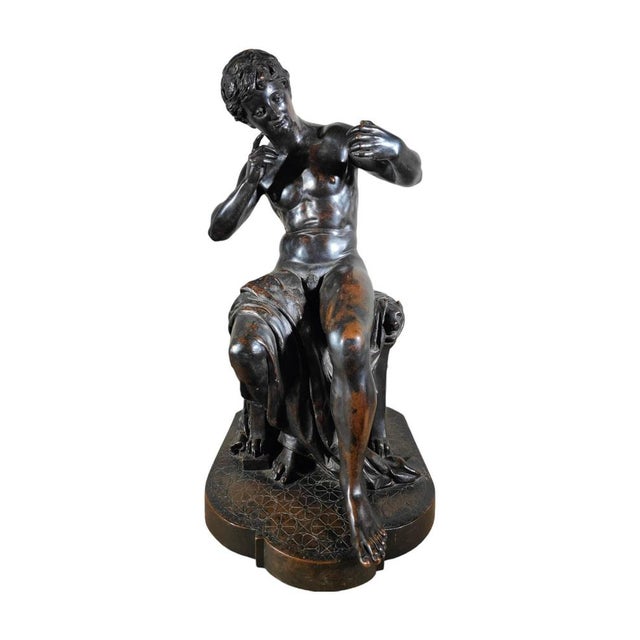 Italian Artist, Seated Youth, Patinated Copper, 1880 For Sale - Image 4 of 18