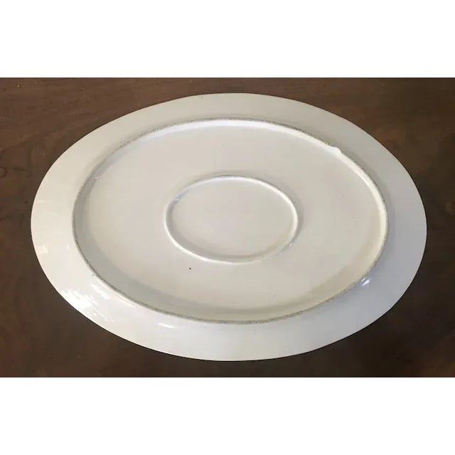 Ceramic Early 19th Century French Empire Porcelain Oval Platter Decorated with Gold Flower Head For Sale - Image 7 of 13