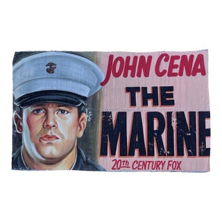 Huge Filipino Hand Painted John Cena the Marine Movie Poster For Sale