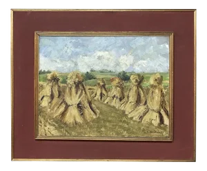 Antique Framed Oil Painting on Canvas by L. Vanvalsem