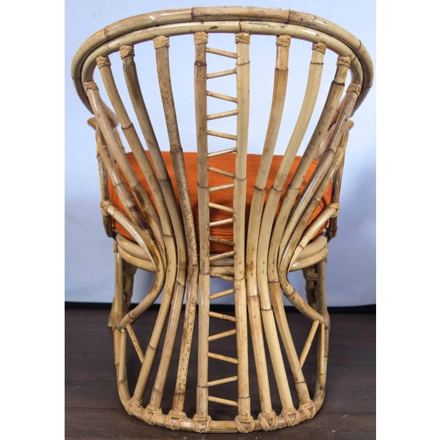 Mid-Century Circle Sided Rattan Armchairs - a Pair For Sale - Image 18 of 18
