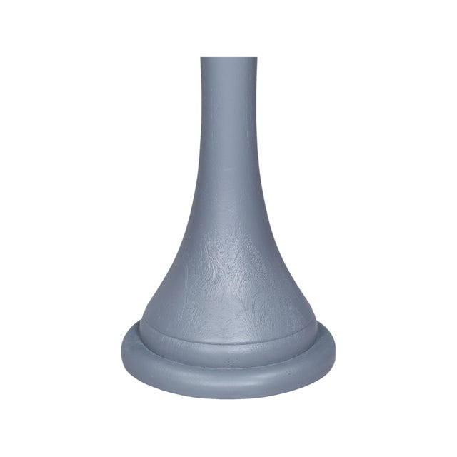 Transitional Scalloped Lt. Blue Drinks Table For Sale - Image 3 of 7