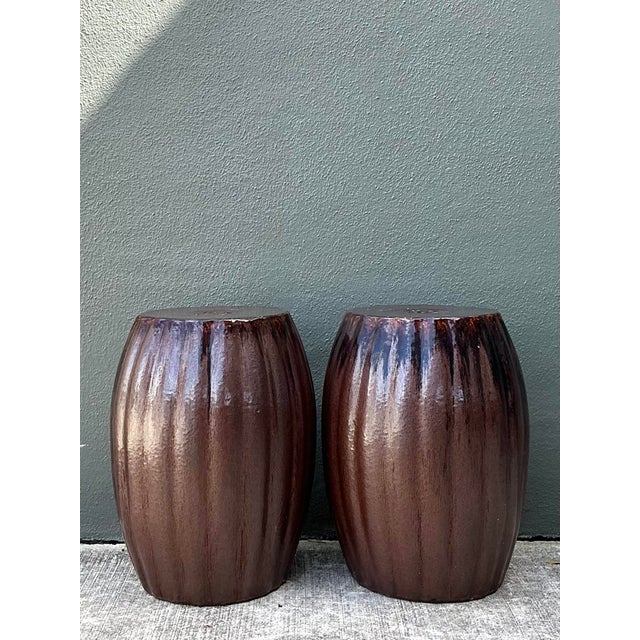 Infuse your interior or outdoor living space with the organic texture and rich tonality of this striking pair of vintage...
