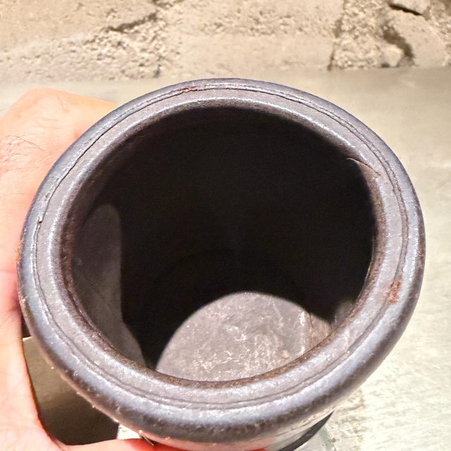Vintage Brown Leather Dice Cup After Paul Dupré-Lafon For Sale - Image 12 of 12