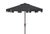 Safavieh Outdoor Zimmerman 11ft Round Market Umbrella - Black For Sale - Image 4 of 4