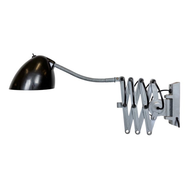 Industrial Scissor Wall Lamp from Elektroinstala, 1960s For Sale