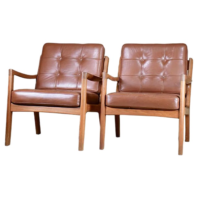 Set of Model Senator Armchair by Ole Wanscher for France & Søn For Sale