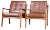 Set of Model Senator Armchair by Ole Wanscher for France & Søn For Sale