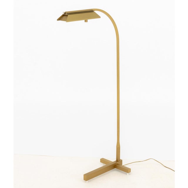 Brass Casella Lighting Adjustable Floor Lamps, Pair For Sale - Image 8 of 12
