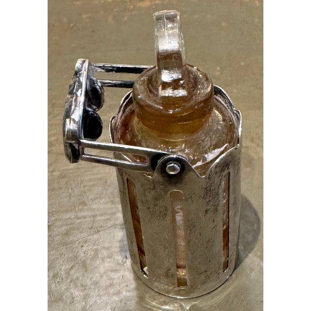 Georg Jensen 1940s Georg Jensen Sterling Acorn Perfume Travel Set For Sale - Image 4 of 6
