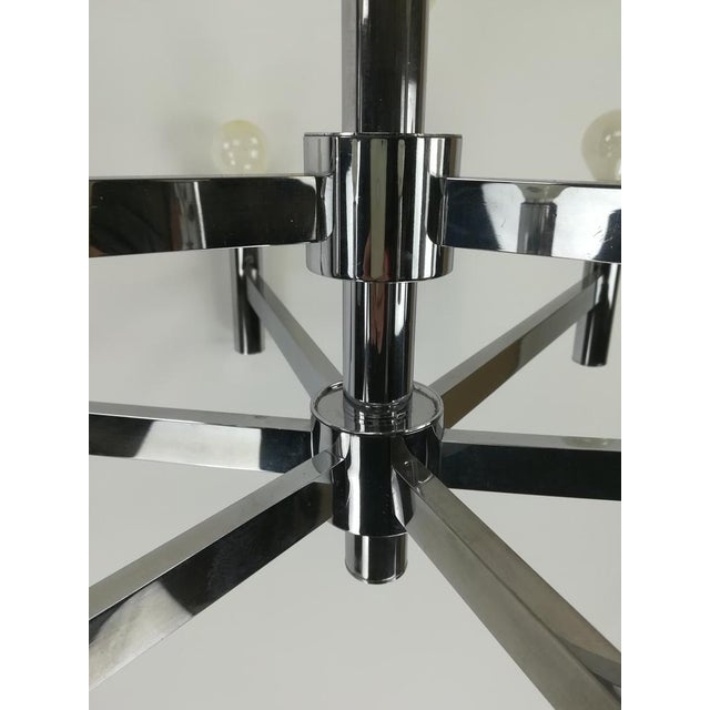 1960s Large Chandelier in Chrome by Sciolari, Italy, 1960s For Sale - Image 5 of 8