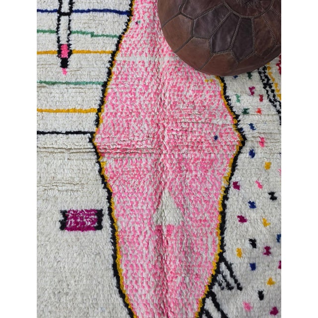 Textile Moroccan Azilal Wool Rug - 9.8 X 6.5 Ft For Sale - Image 7 of 8