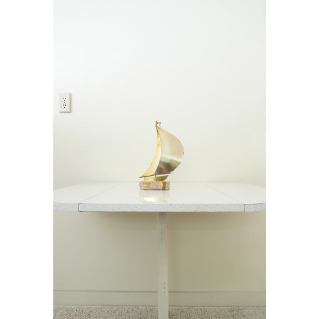 1960s Vintage Brass Sailboat Sculpture For Sale - Image 5 of 7