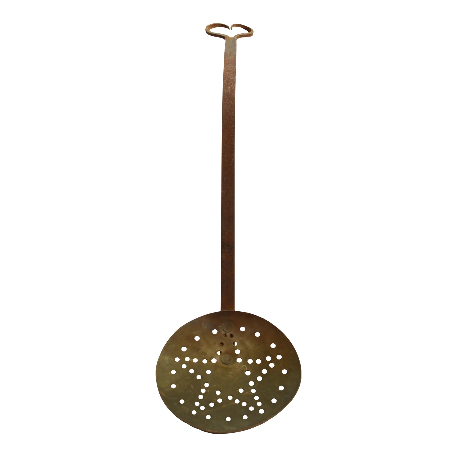 19th Century Copper Skimming Ladle Strainer Texas Lone Star Wrought ...