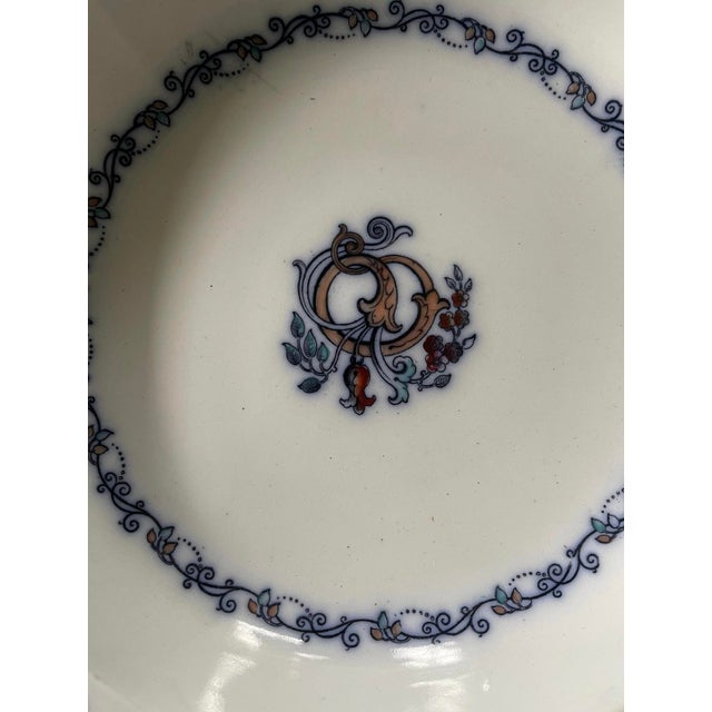 Mid 19th Century Antique Wedgwood Liffey Bowls - Flow Blue Pearl, England (Set of 2) For Sale - Image 5 of 7