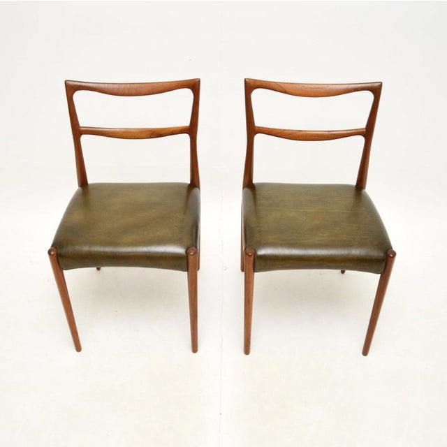 1960s Danish Teak and Leather Chairs attributed to Henry Klein for Bramin, 1960s, Set of 2 For Sale - Image 5 of 11
